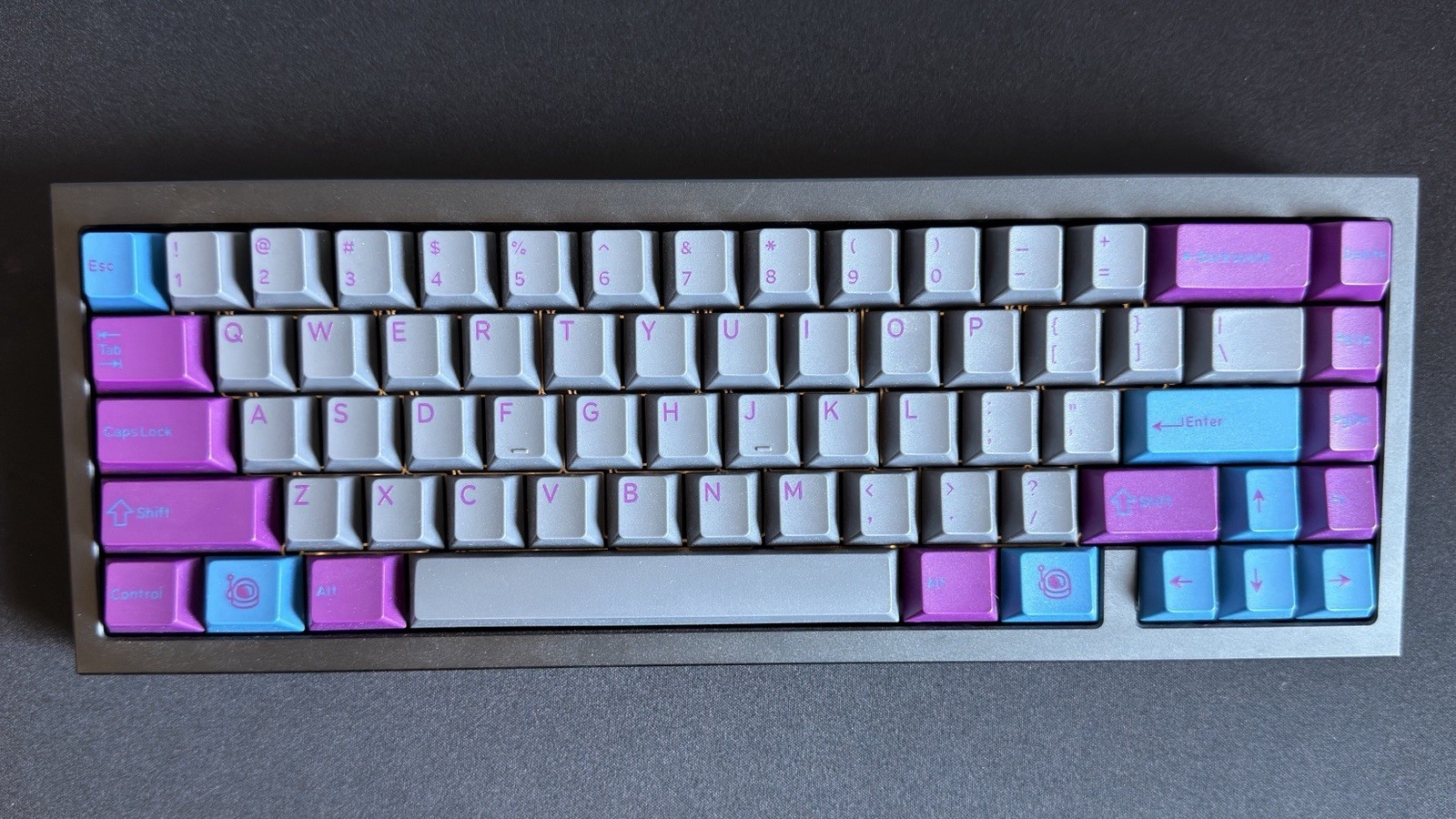 QwertyKeys QK65 Mirror Black Tri-Mode Hot Swap Keyboard DCX Deep Space Aqua King