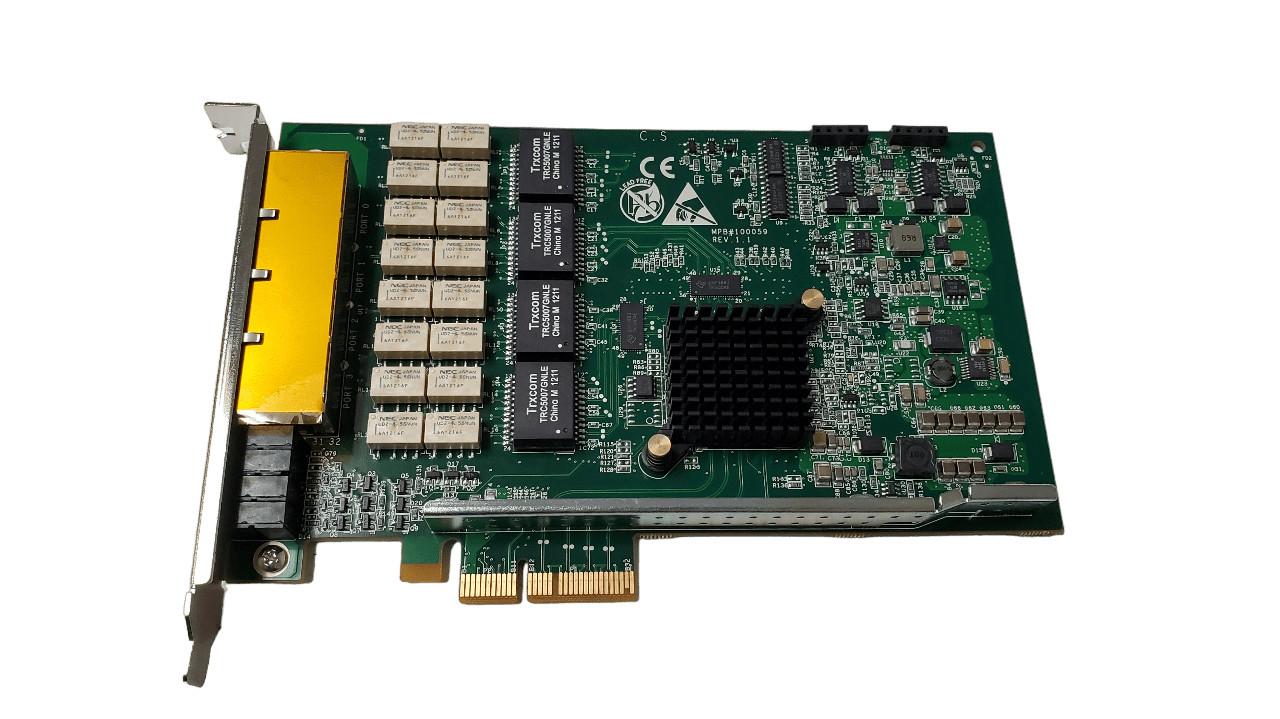 Riverbed 410-00044-01 Rev 1.2A Quad Port PCIe Gigabit Network Card Full Height