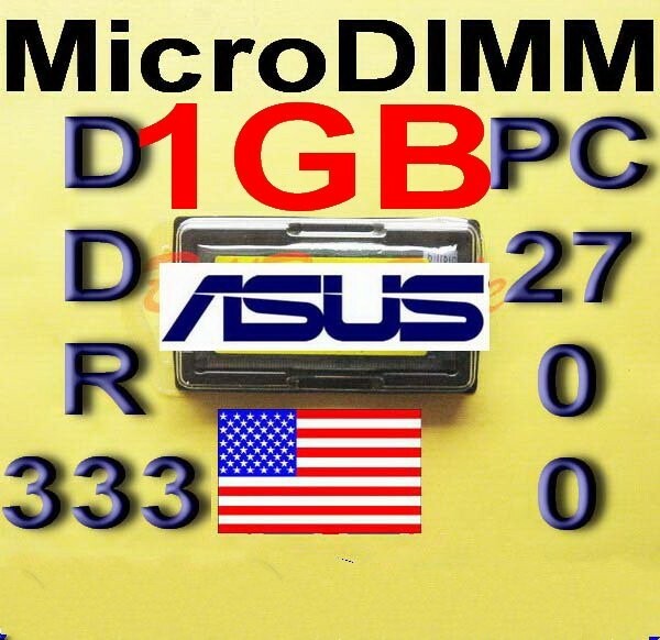 (1GB RAM) 1x1G ASUS S5N S5Ne M5N M52N M5200NP MicroDIMM DDR333 PC2700 DDR-333 μ
