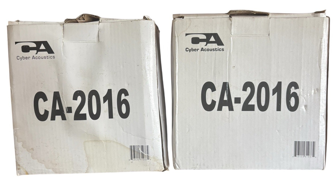LOT OF 2-CYBER ACOUSTICS CA-2016 Computer Speakers