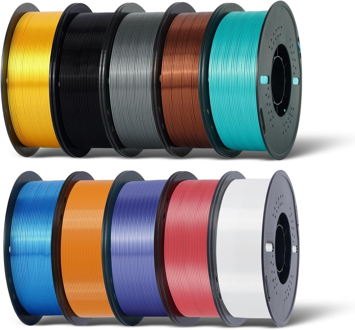 Silk PLA Filament Bundle 10Kg, 3D Printer Filament 1.75Mm