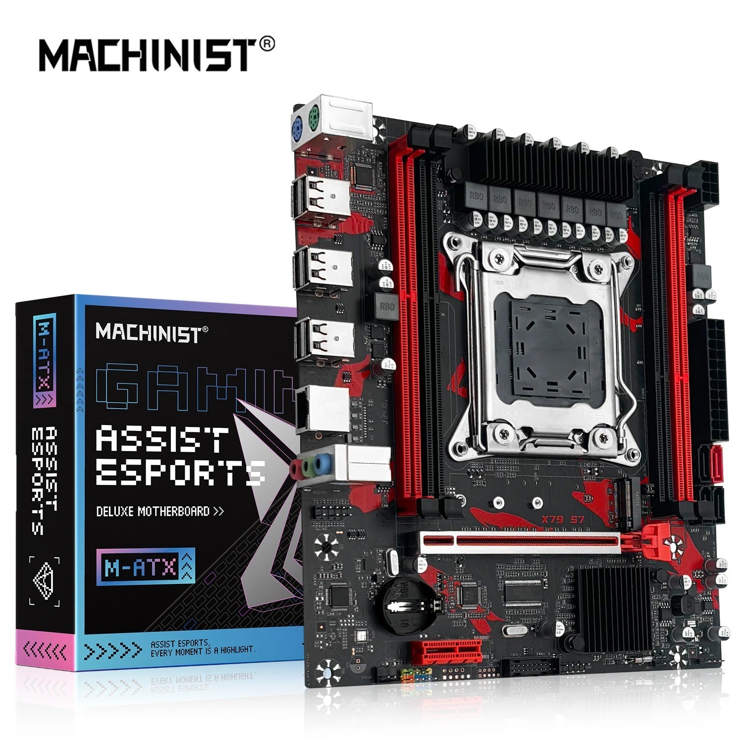 MACHINIST X79 S7 Motherboard LGA2011-3 Xeon E5 2650 V2 CPU DDR3 16GB 1333MHz