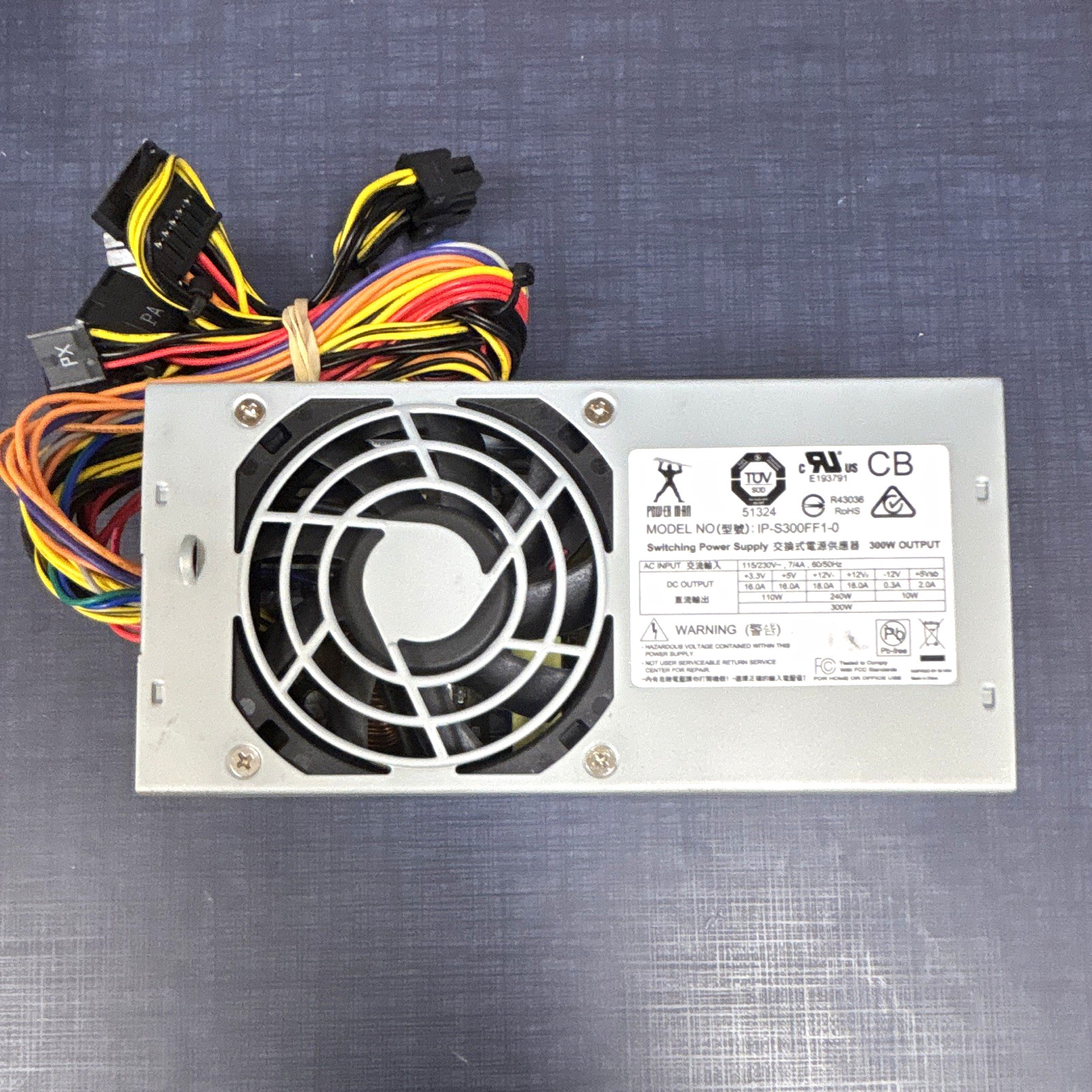 Power Man IP-S300FF1-0 300W TFX Switching Power Supply 20+4 Pin 115/230V