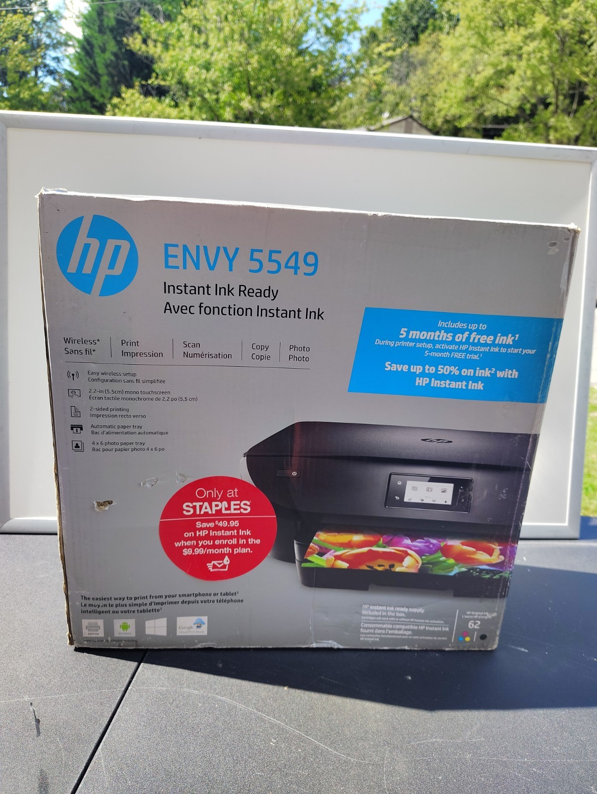 HP ENVY 5549 Wireless Inkjet Color Photo Printer - NOS -Factory Sealed