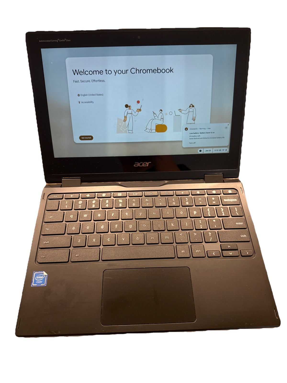 Acer Chromebook R752T WiFi Touchscreen 4GB 32gb Black R752 Series W/ Charger
