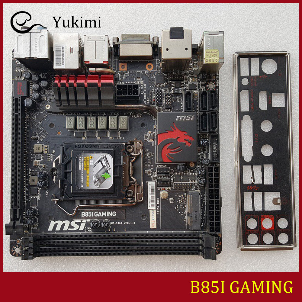 FOR MSI B85I GAMING 16GB LGA 1150 DDR3 HDMI DVI-I Mini-ITX Motherboard