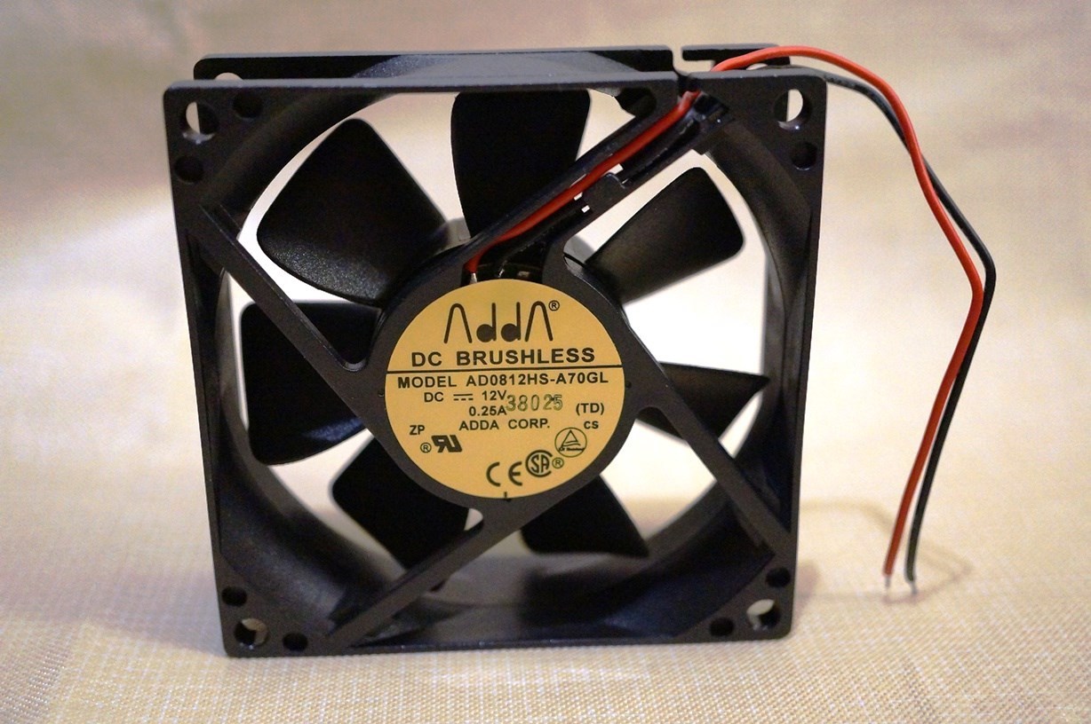 ADDA 12V DC brushless 80mm x 80 mm x 25mm CPU Fan AD0812HS-A70GL (No Connector)