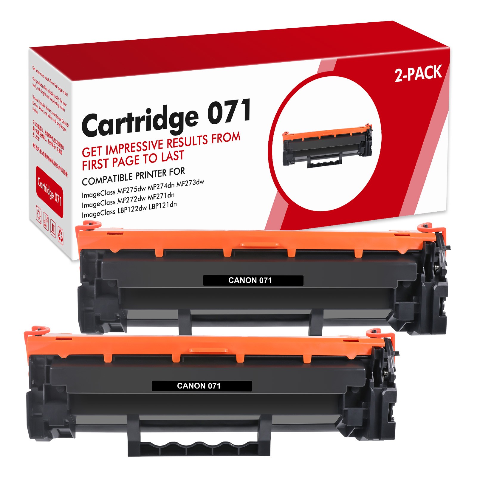2PK 071 071H Toner Cartridge Compatible for Canon CRG 071H LBP 122dw / 122 / 120