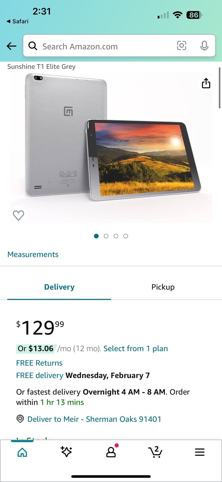 Brand New Sunshine T1 Elite Tablet