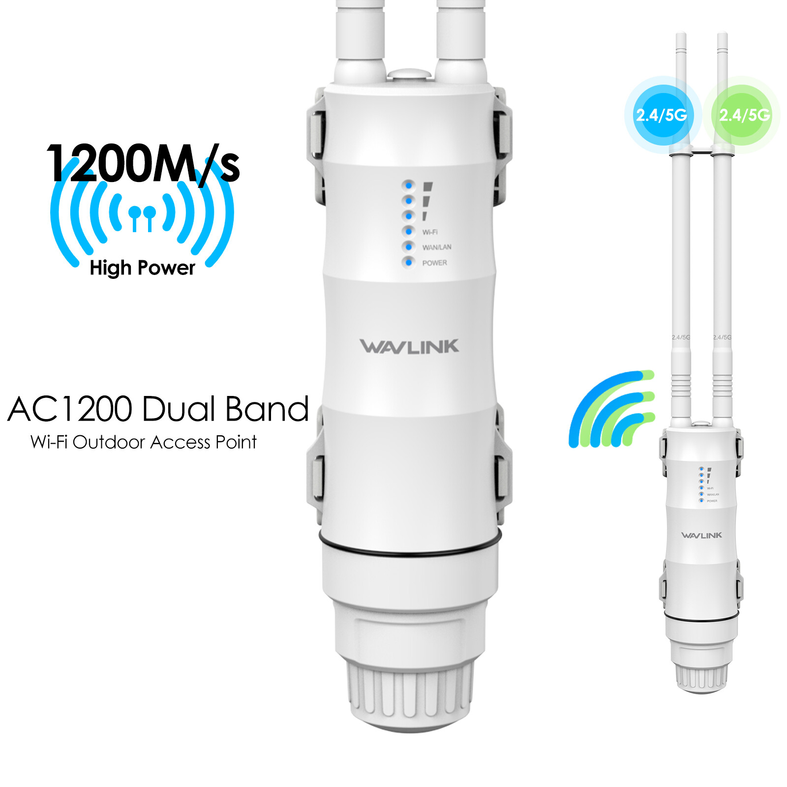WAVLINK Outdoor WiFi Extender Router Waterproof AP Repeater N300/AC600/AC1200