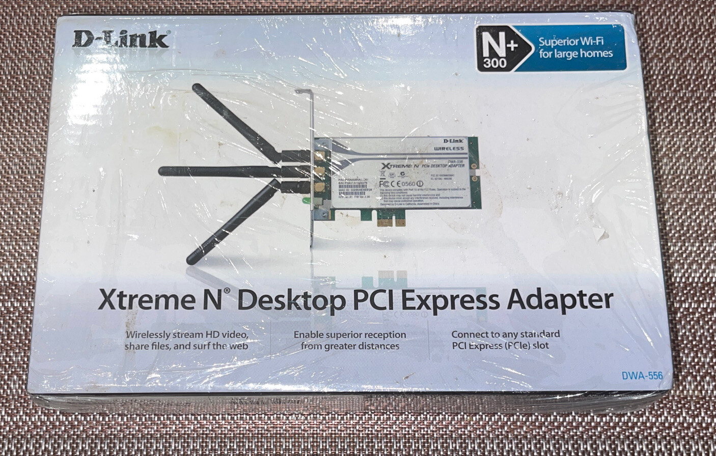D-Link Model DWA-556 Xtreme Wireless N' Desktop PCI Express Adapter (New)
