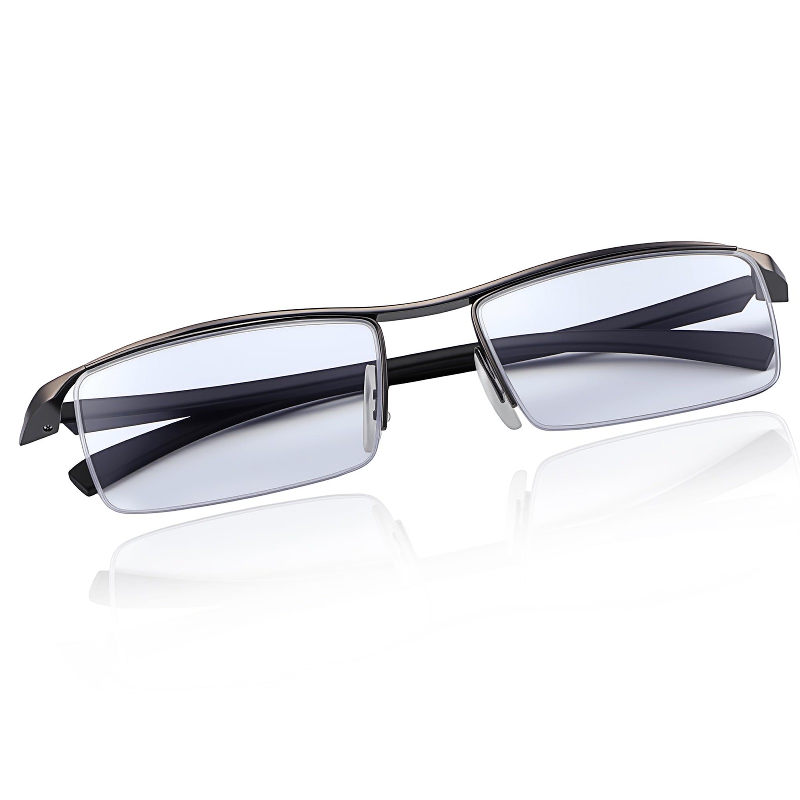 YIMI Photochromic Blue Light Blocking Glasses Men, Semi-Rimless Mens BlueLigh