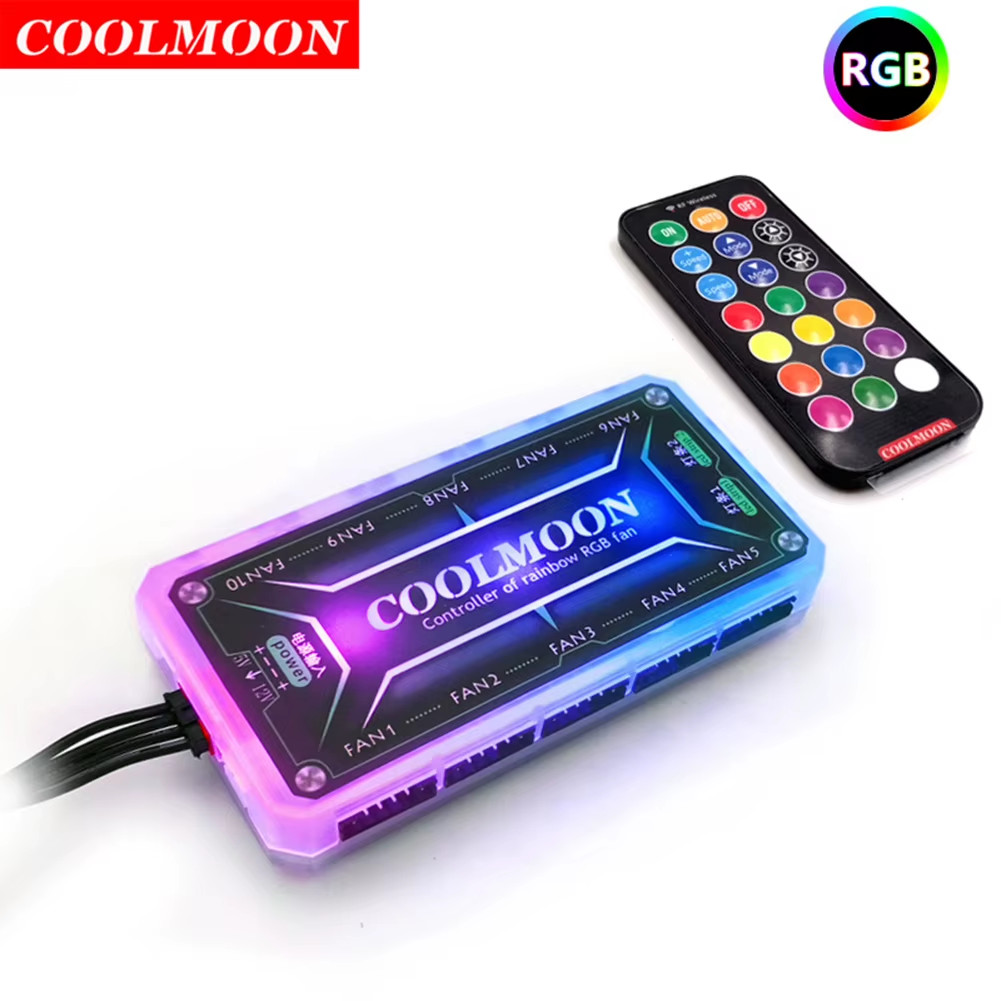 ARGB Controller with PWM and Remote for ASUS MSI PC Cooling Fans