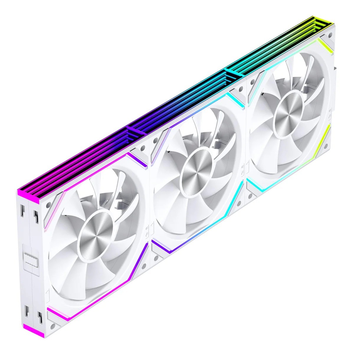 Triple Fan PC Case Cooler White ARGB RGB Lighting Open Box – Jungle Leopard