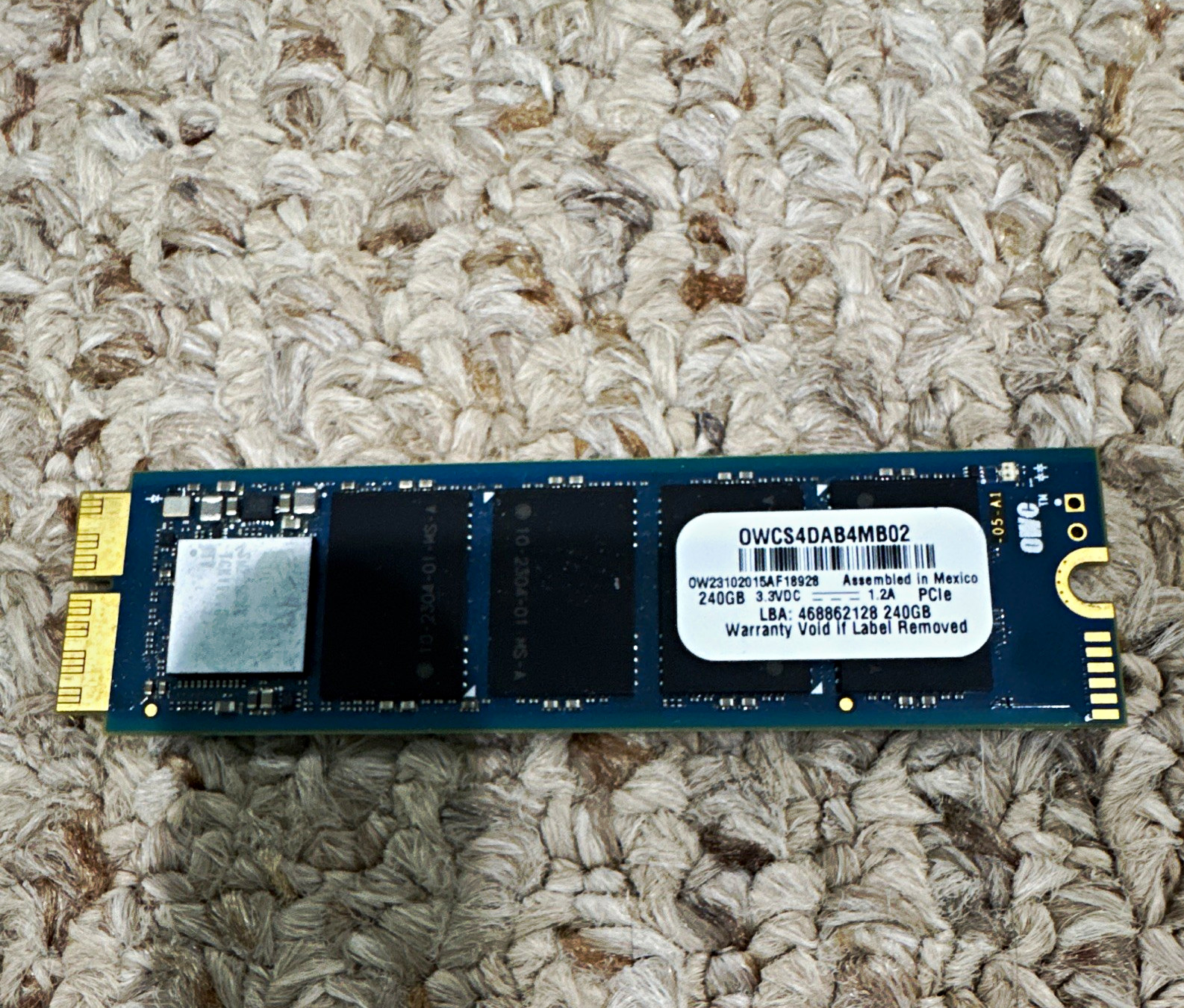 OWC Aura Pro 240GB M.2 PCIe Internal SSD for Mac, Model OWCS4DAB4MB02