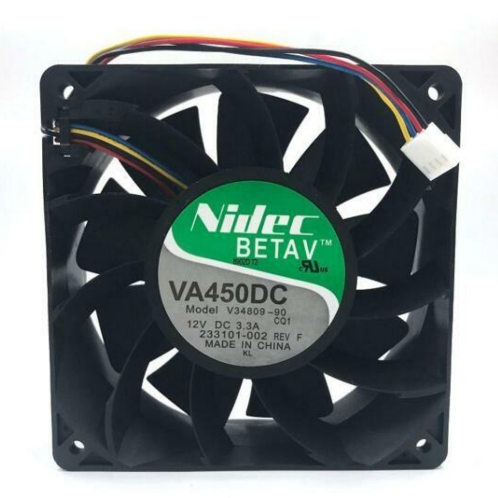 Nidec VA450DC V34809-90 DC 12V 3.3A 12038 12CM Super Air Cooling Fan Lot of 2