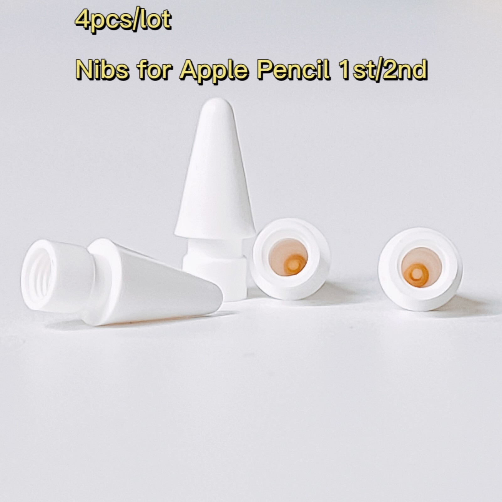 4 Packs Tips Nib Replacement for Apple Pencil 1st Gen 2nd Gen Pen iPad Pro