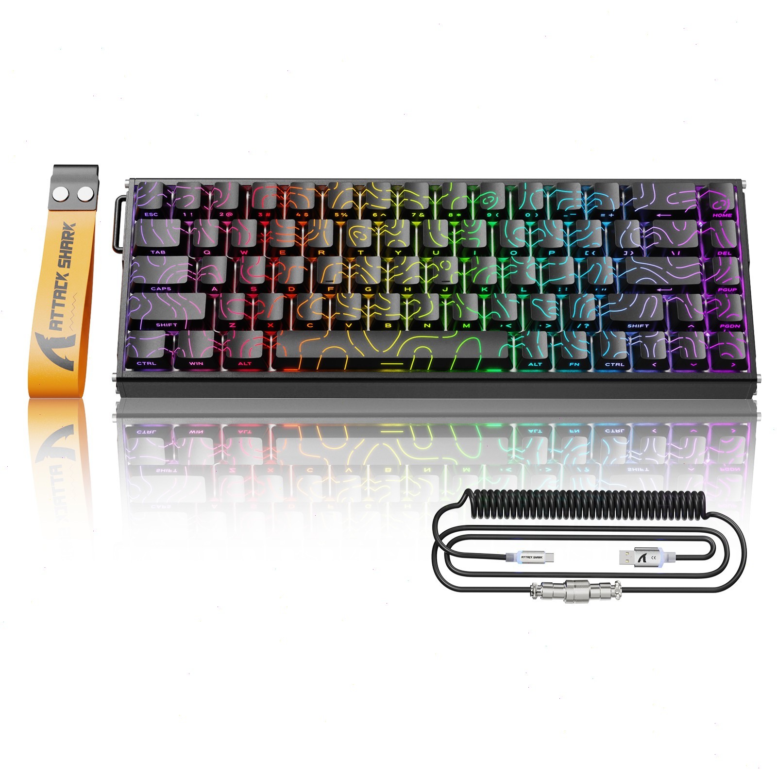 ATTACK SHARK X68MAX HE 60% Wired Magnetic Switch Keyboard,Full Aluminum CNC