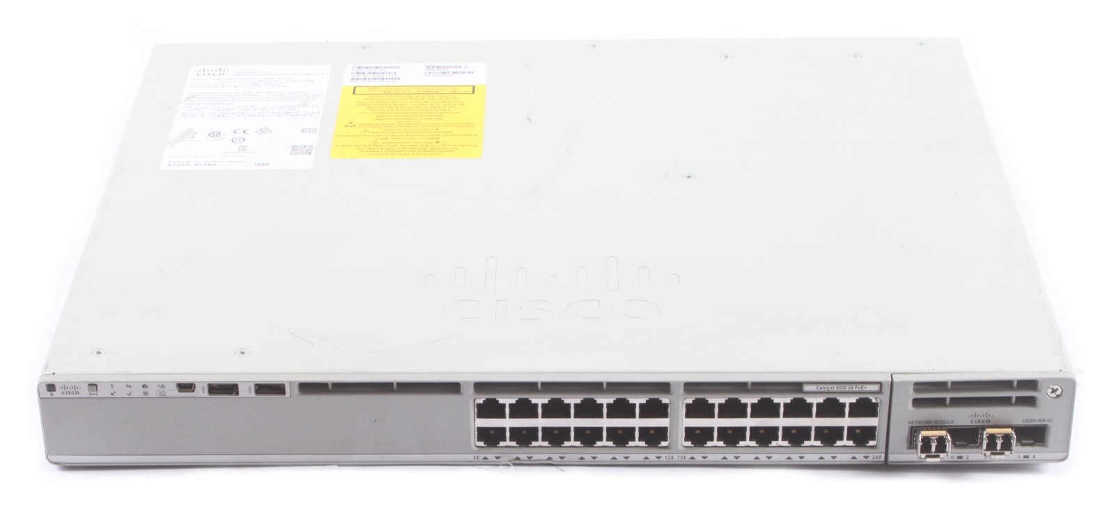 Cisco Catalyst C9200-24P-E 24-Port PoE+ Network Switch w/ C9200-NM-4G; 6192634