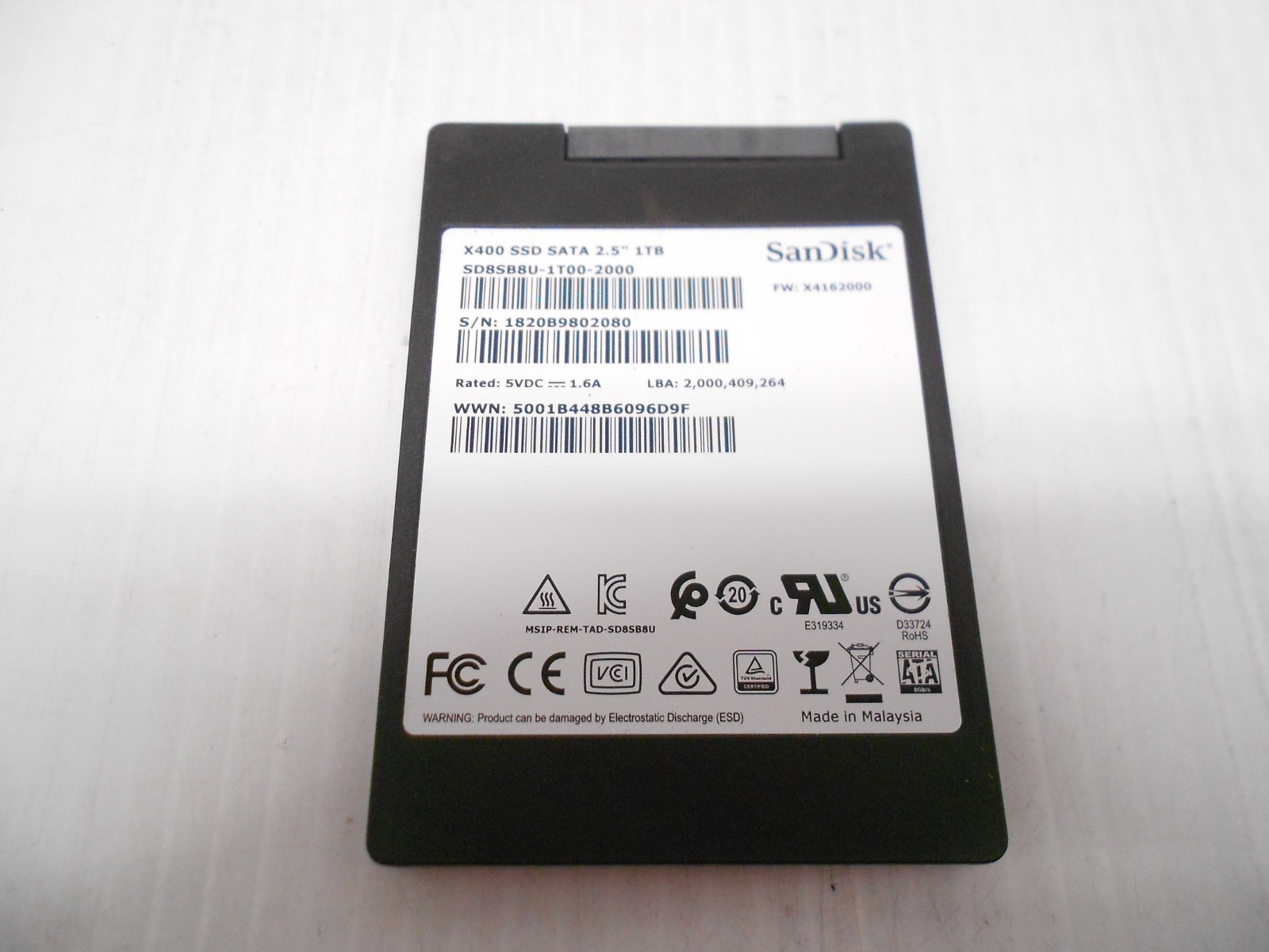 SanDisk X400 1TB 2.5'' SATA SSD Hard Drive Solid State Desktop PC Laptop Dell HP