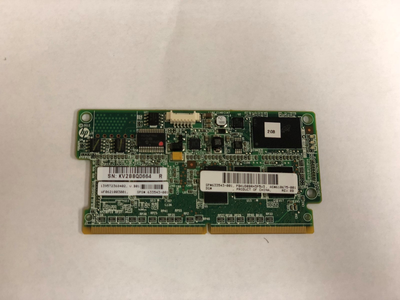 HP 633543-0012GB FBWC CACHE MEMORY 610675-001 