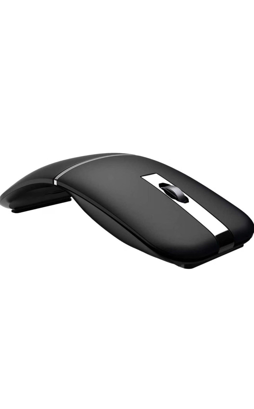 Black Foldable Bluetooth Travel Mouse Rotatable Wireless 2.4G Rechargeable