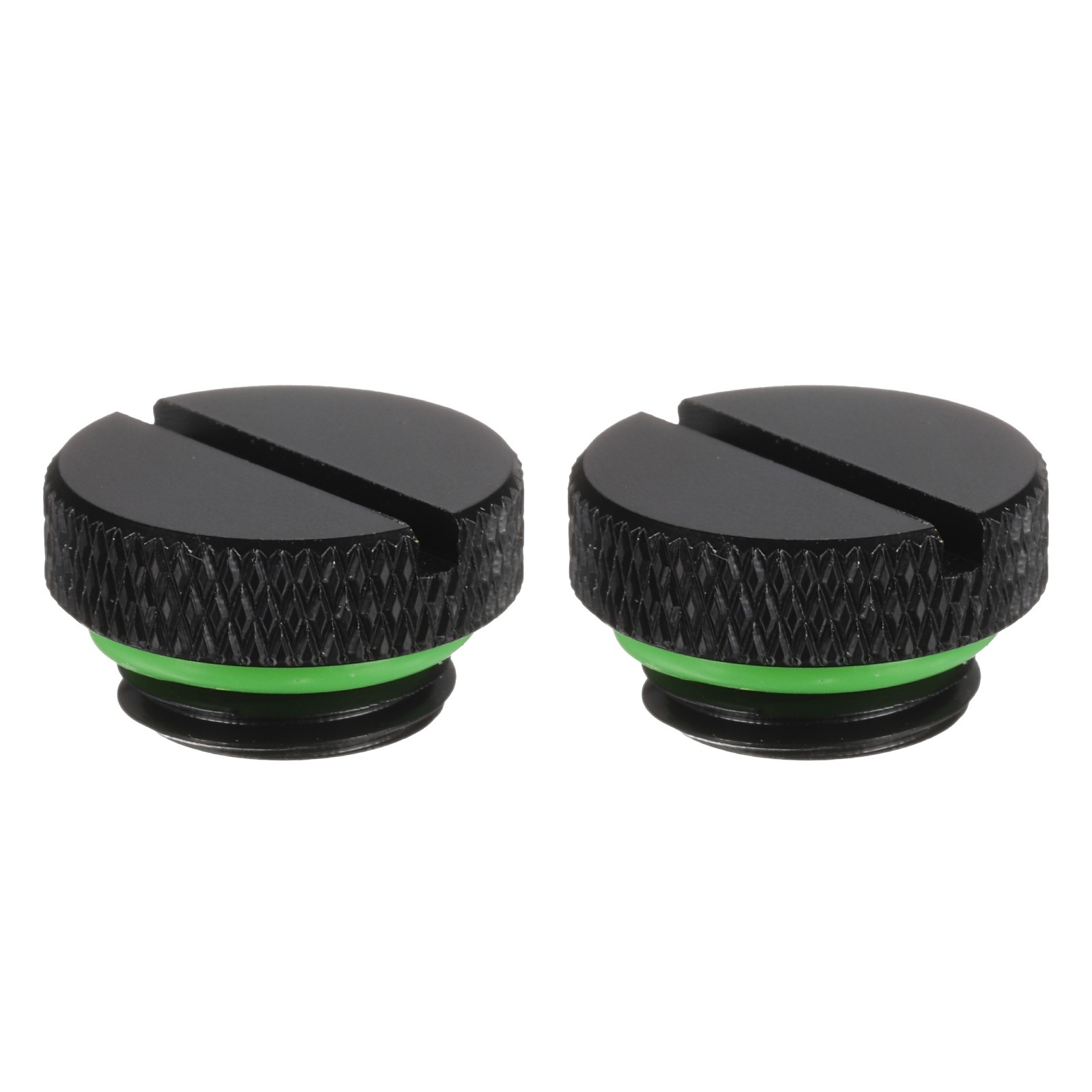 2pcs Water Stop Plug Fitting G1/4" Water Cooling Slot Plug Fitting, Dark Green