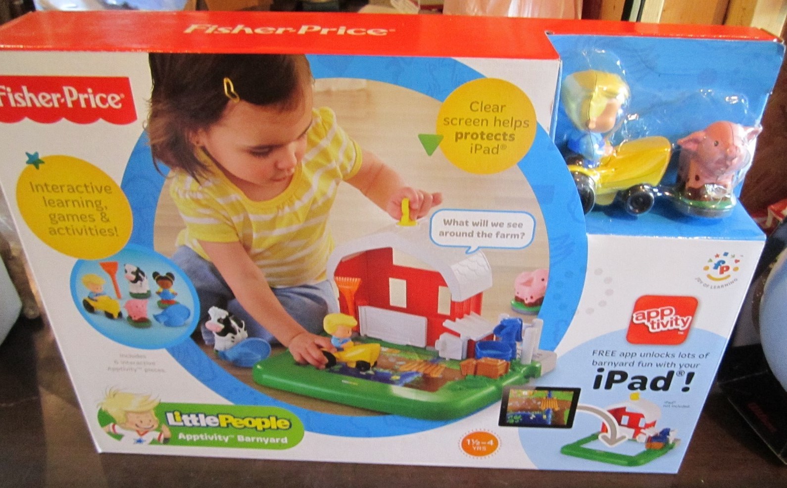 Fisher-Price Little People Apptivity Barnyard Interactive Ipad play set NEW Toy