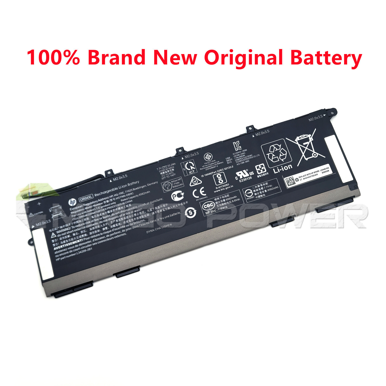 New Genuine OR04XL Battery for HP EliteBook X360 830 G5 G6 HSTNN-IB8U L34209-1C1