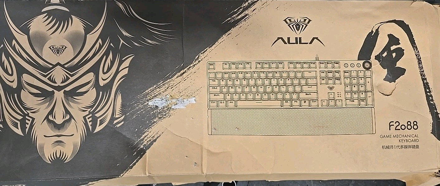 AULA F2088 Typewriter Style Mechanical Gaming Keyboard,Rainbow LED...