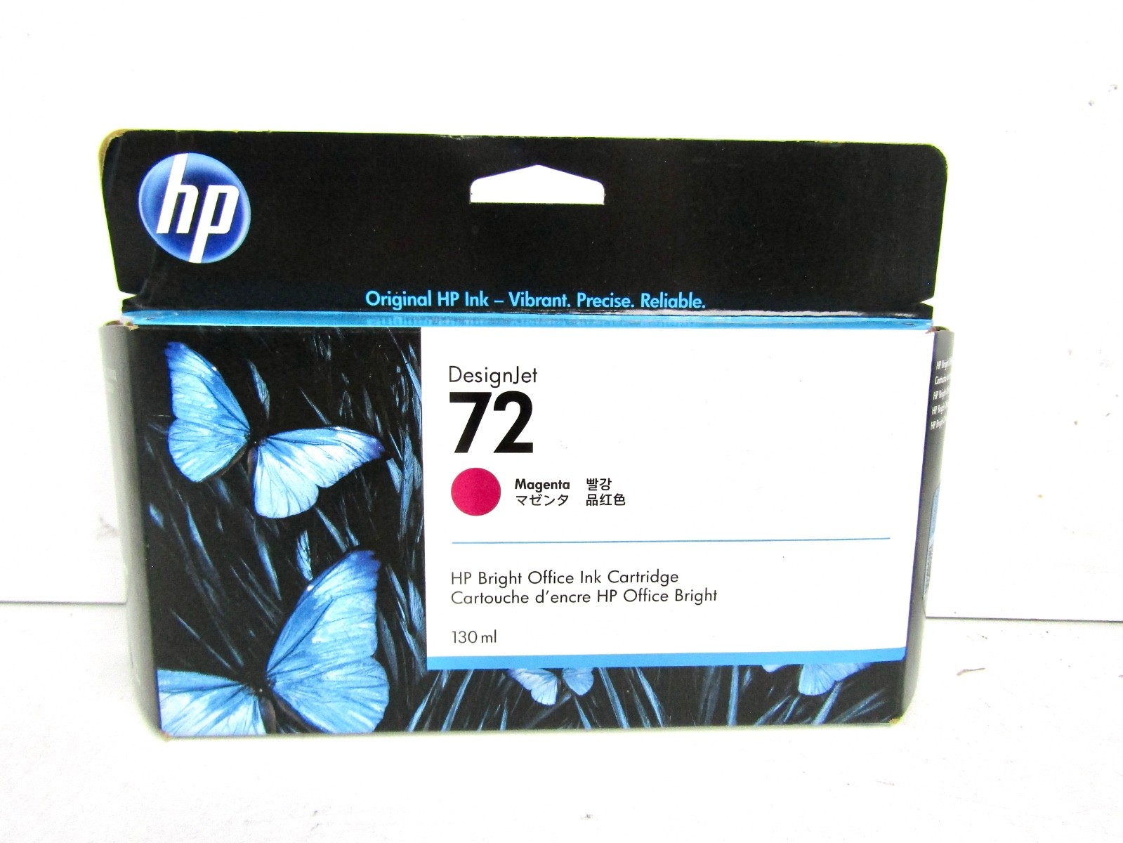 Genuine HP 72 (C9372A) MAGENTA Ink Cartridge, 130ml. Expired: 2019-2024