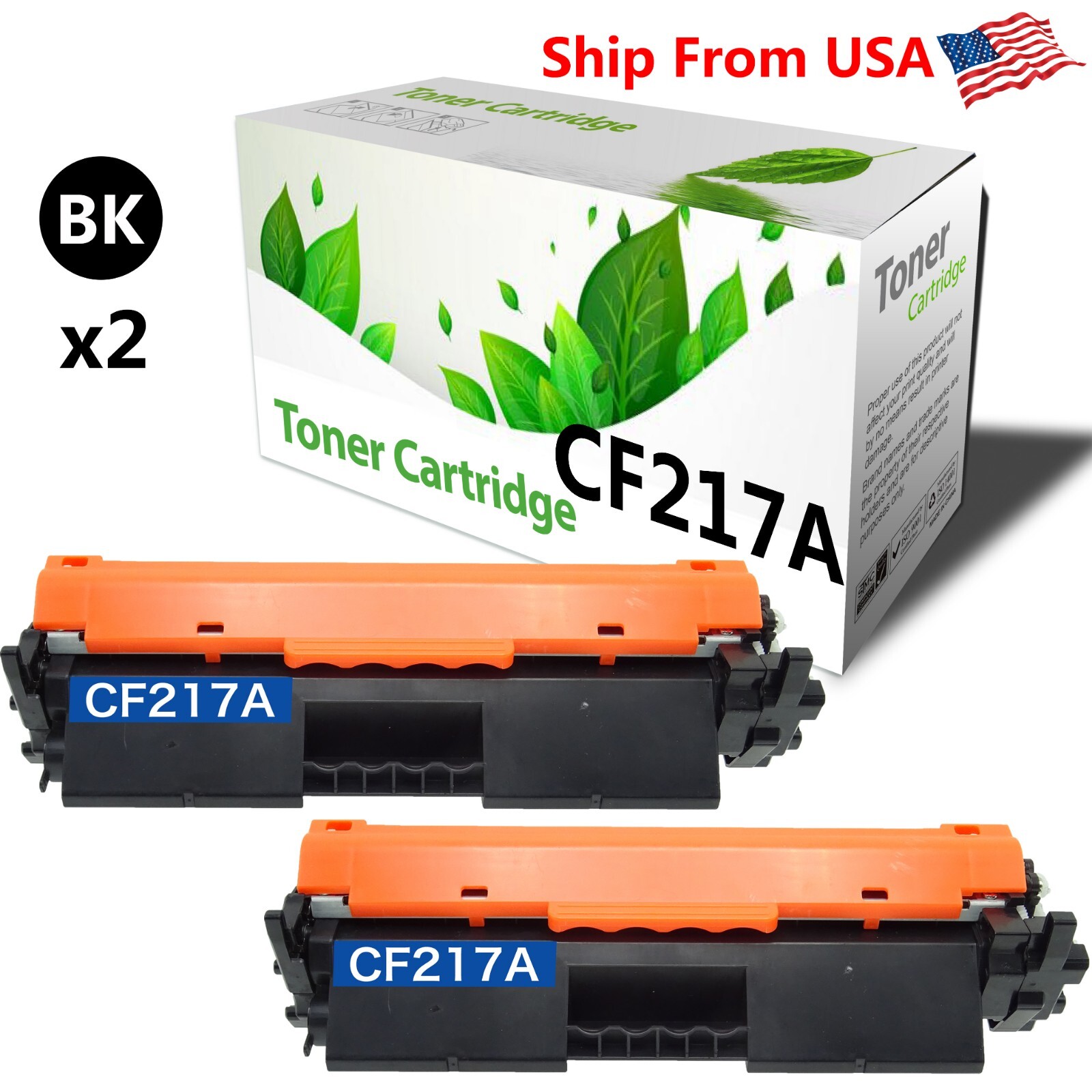2PACK CF217A 17A Toner Cartridge For M130fw M130nw M130fn Printer