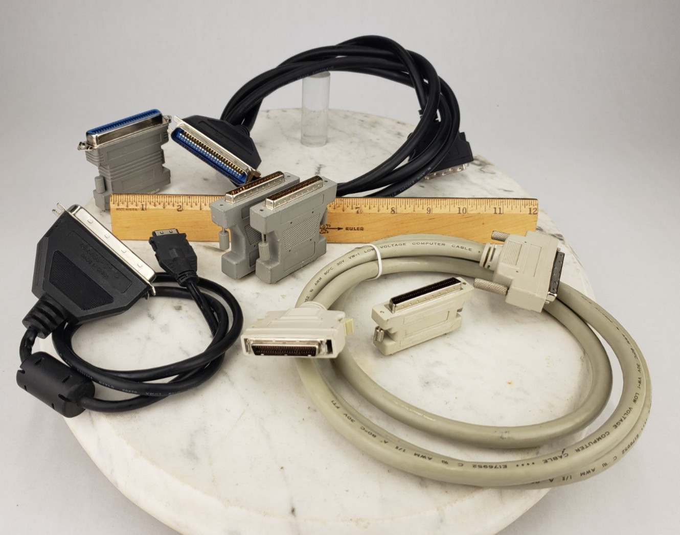 Vintage Cable Lot - LD50 - HD50 Adapter 50 Pin Centronics 26 Pin PC Card Low Vol