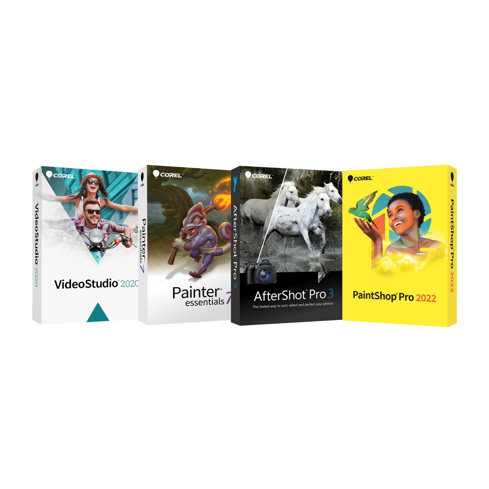 Corel Software Bundle of 4 Softwares OEM Photo Video and Art Software Suite