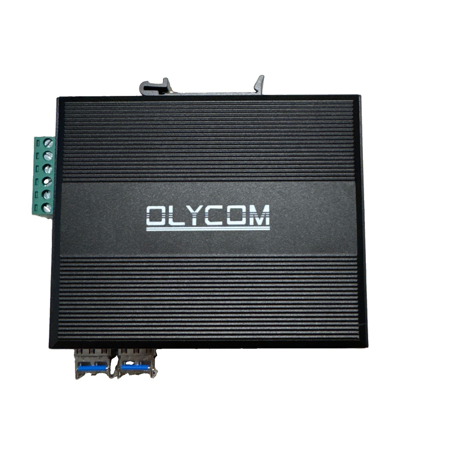 6-Port Hardened Industrial Gigabit PoE+ DIN-Rail Fiber Network Switch 4 x Gig...
