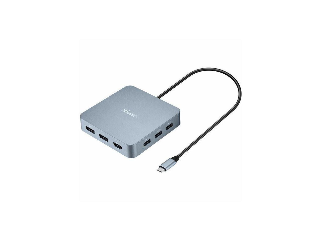 Adesso AUH-4051 Docking Station - for Notebook/Monitor - Charging Capability - 6