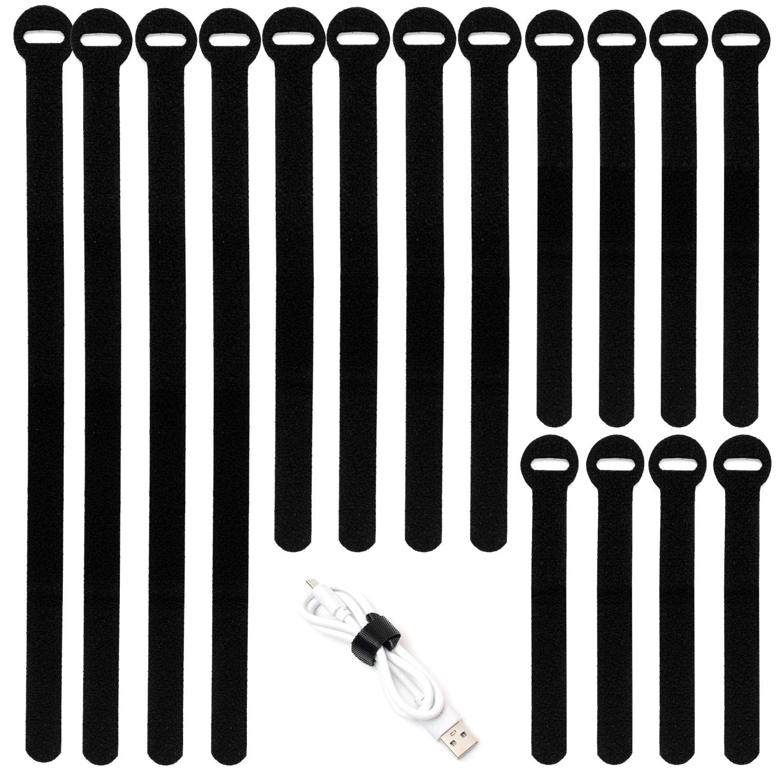 Bridas reutilizables cables, multiusos, la gestión de cables, con cierre .