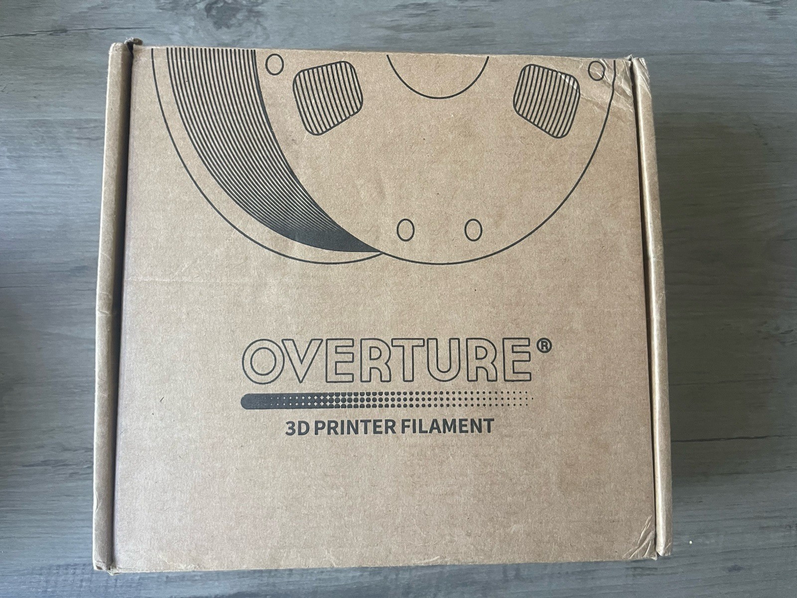 OVERTURE PLA Space Gray Filament 1.75mm 3D Printer Filament