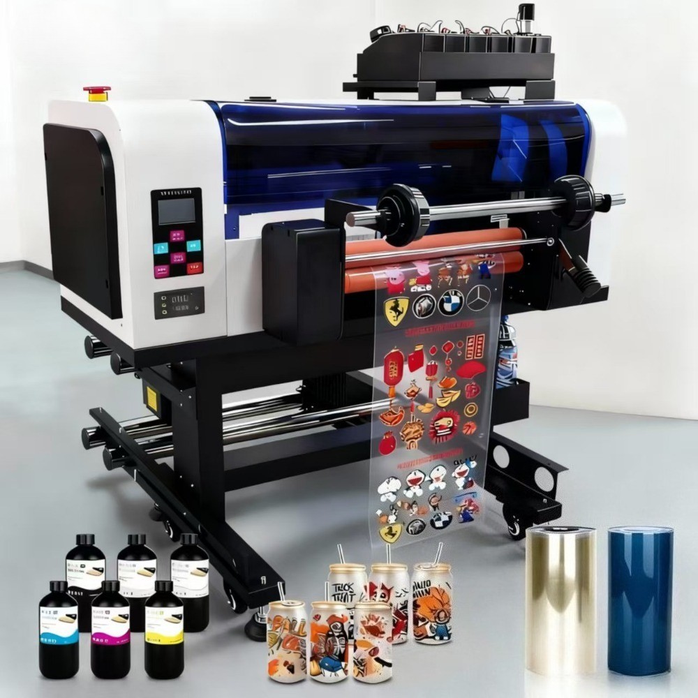 New A3+ UV DTF Sticker Printer Dual XP600 Print Head Automatic Lamination