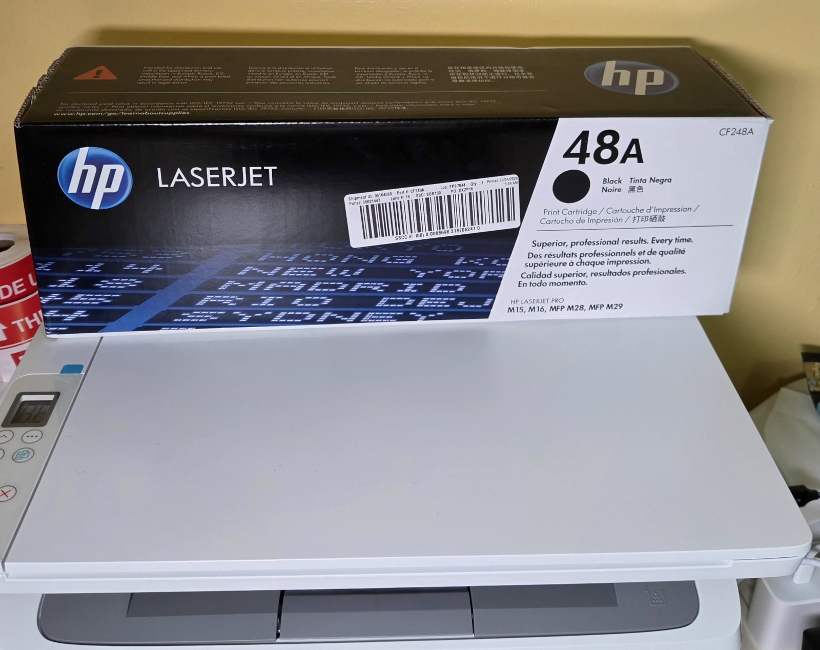 HP 48A Black Original LaserJet Print Cartridge, CF248A Brand New Sealed Genuine