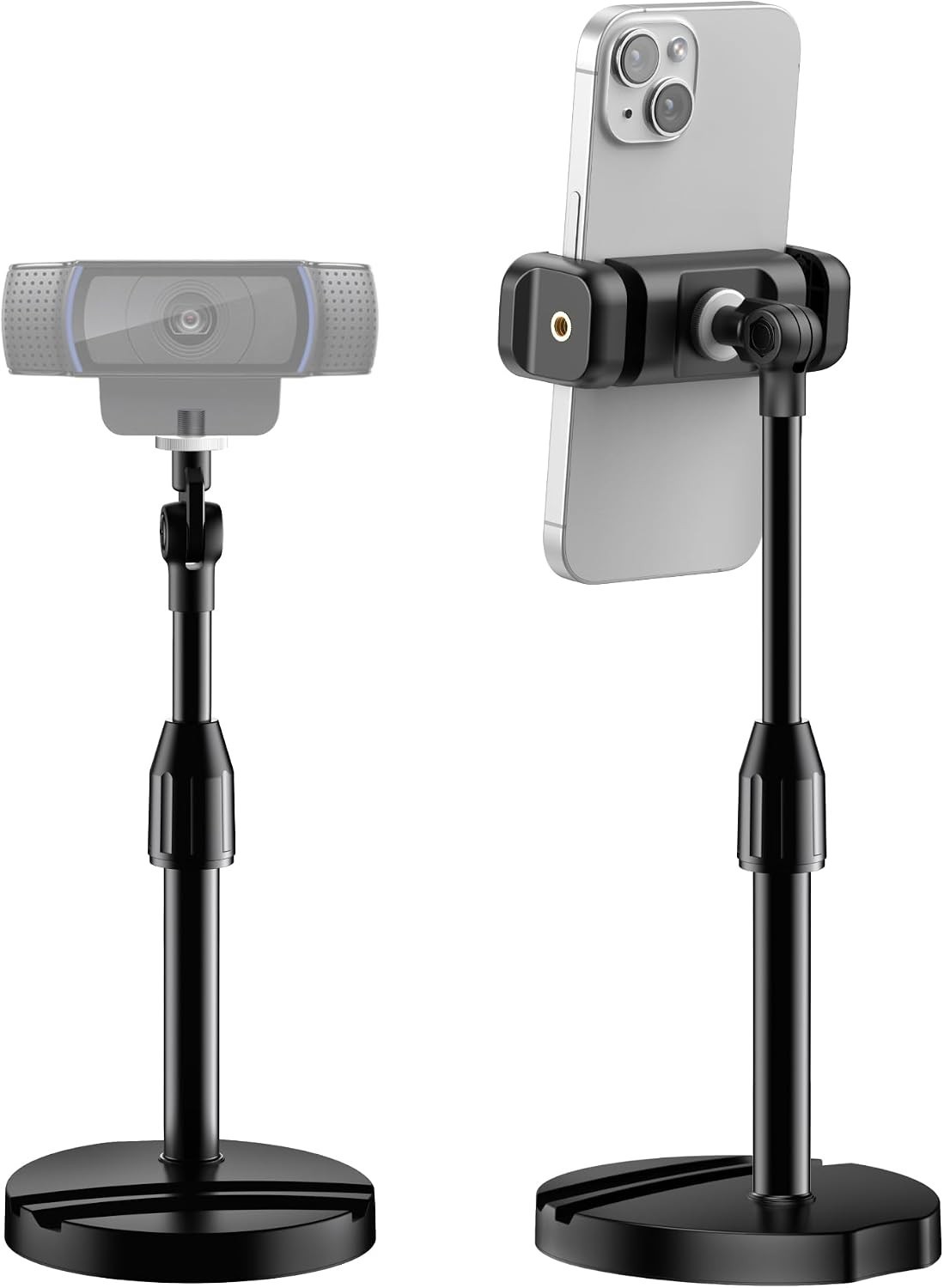 Webcam Mount Telescopic Stand with Black for Desk Table Recording