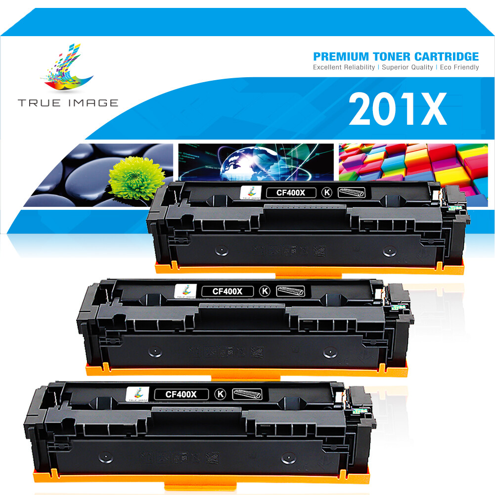 3PK CF400X Black Toner For HP 201X Laserjet Pro MFP M277c6 M277dw M252dw Printer