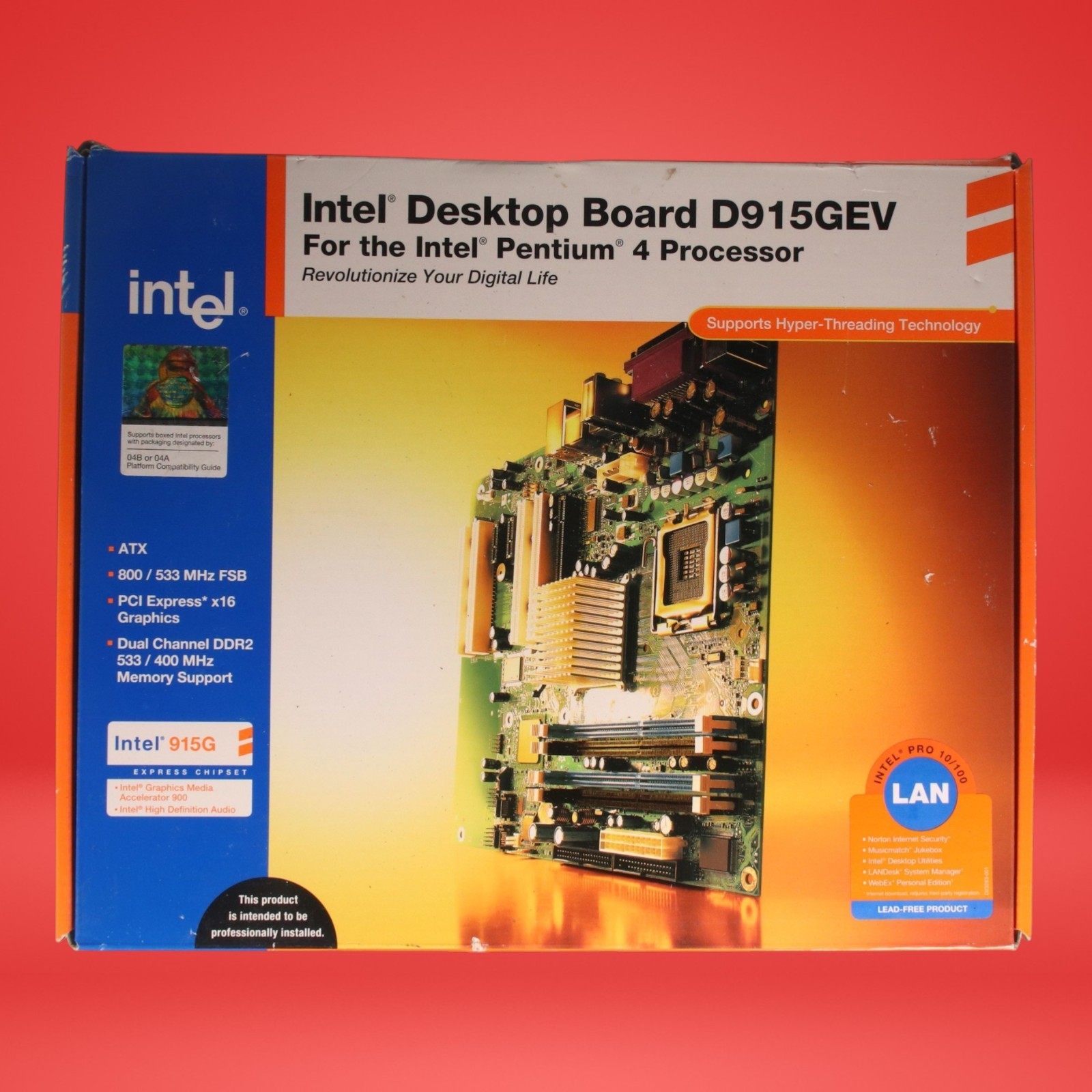 Intel Desktop Board D915GEV ATX 533/400 MHz PCI Express x16 Graphics 4 Processor