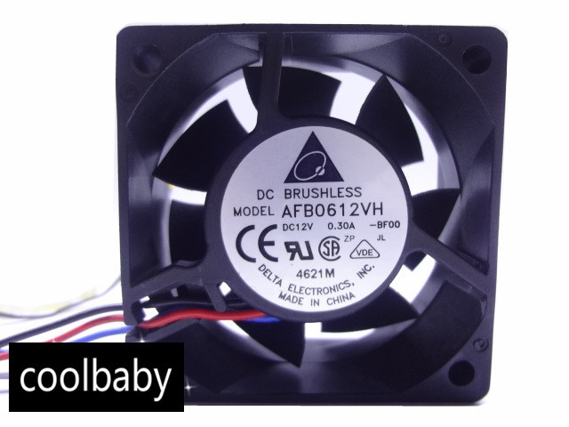 1pc Delta AFB0612VH fan 12V 0.30A 60*60*25mm 3pin