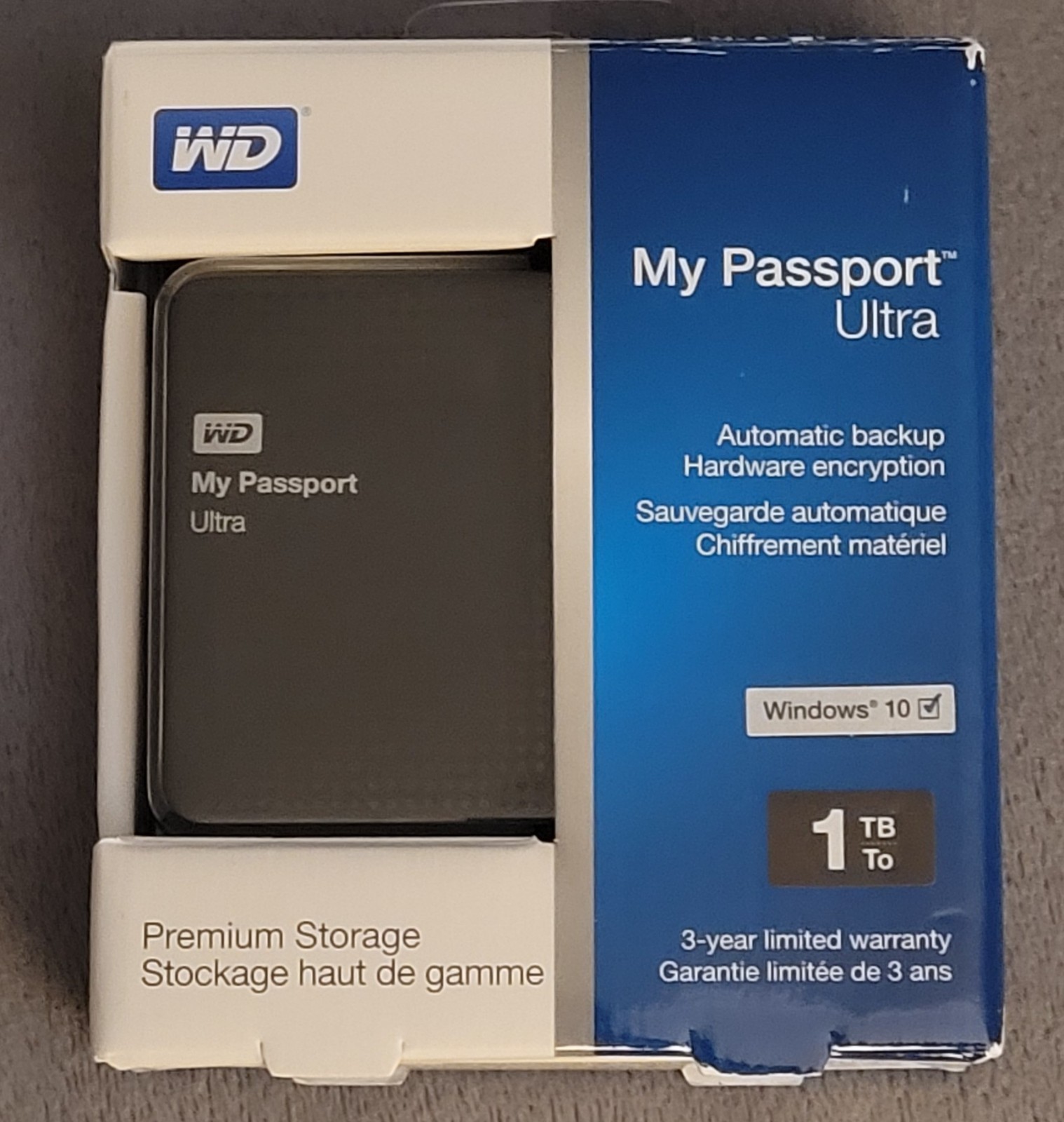 WD - Western Digital My Passport Ultra 1 TB Secure Hard Drive - 
