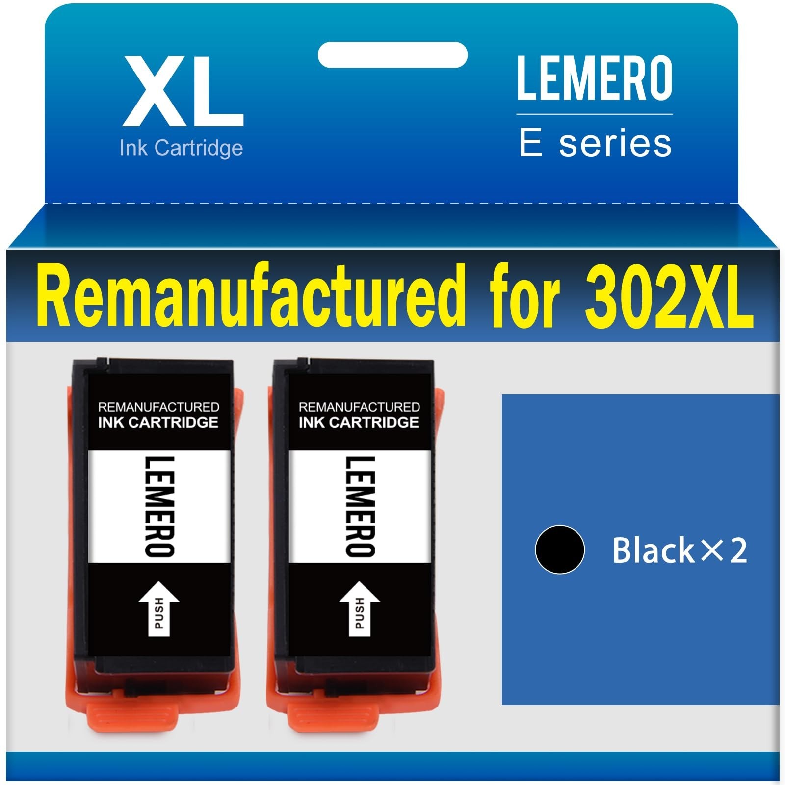 LEMERO Ink Cartridge Replacement for Epson 302 XL 2 Pack 302XL
