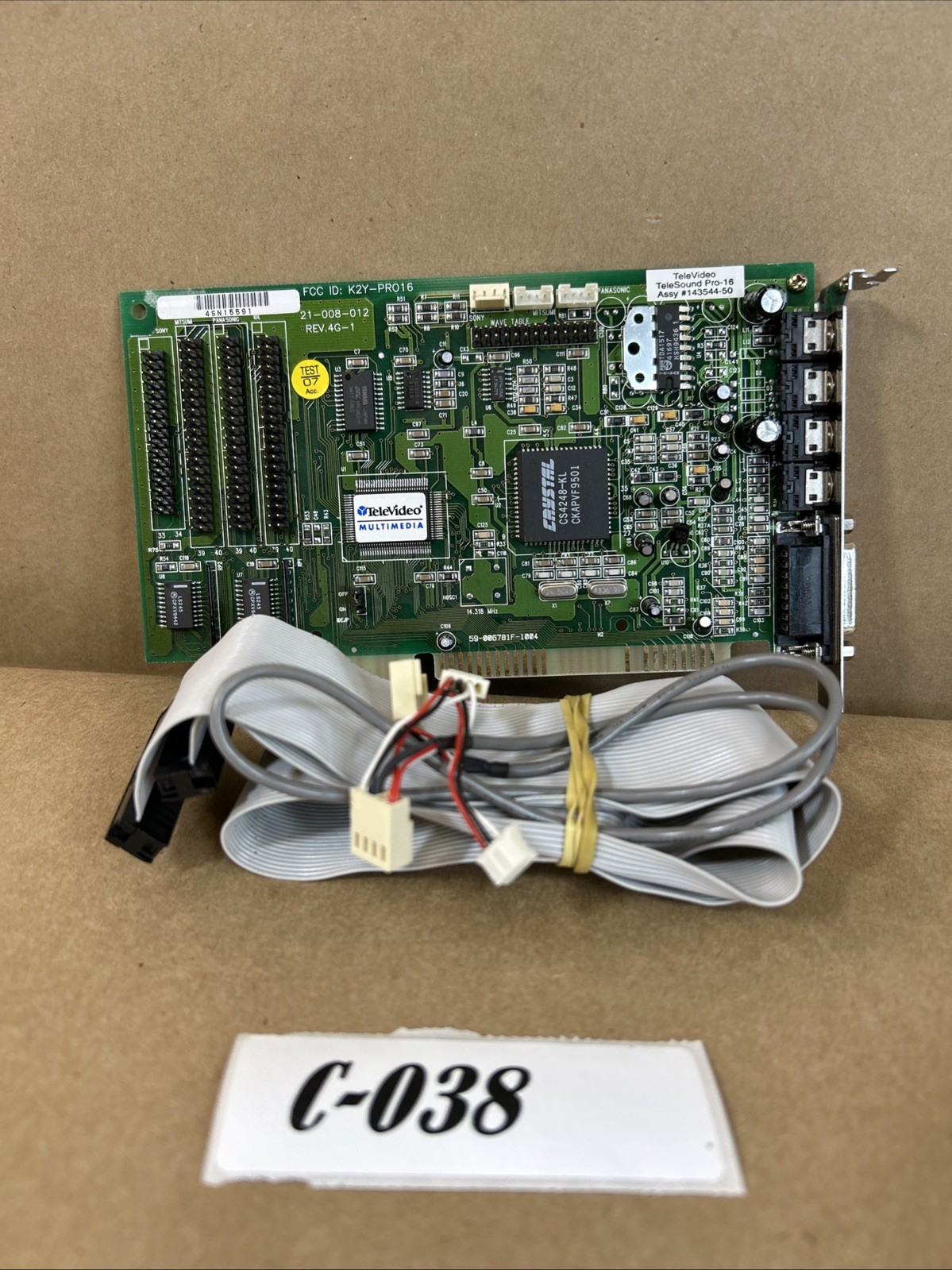 VTG TeleVideo (TVS)  TeleSound Pro-16  16 Bit ISA Sound Card