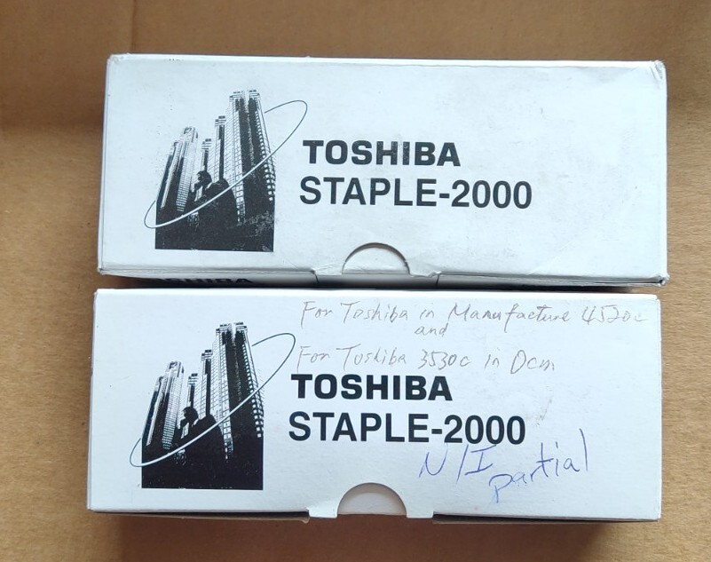 Lot of 2 Toshiba Staples STAPLE-2000 for Toshiba e-STUDIO 477s