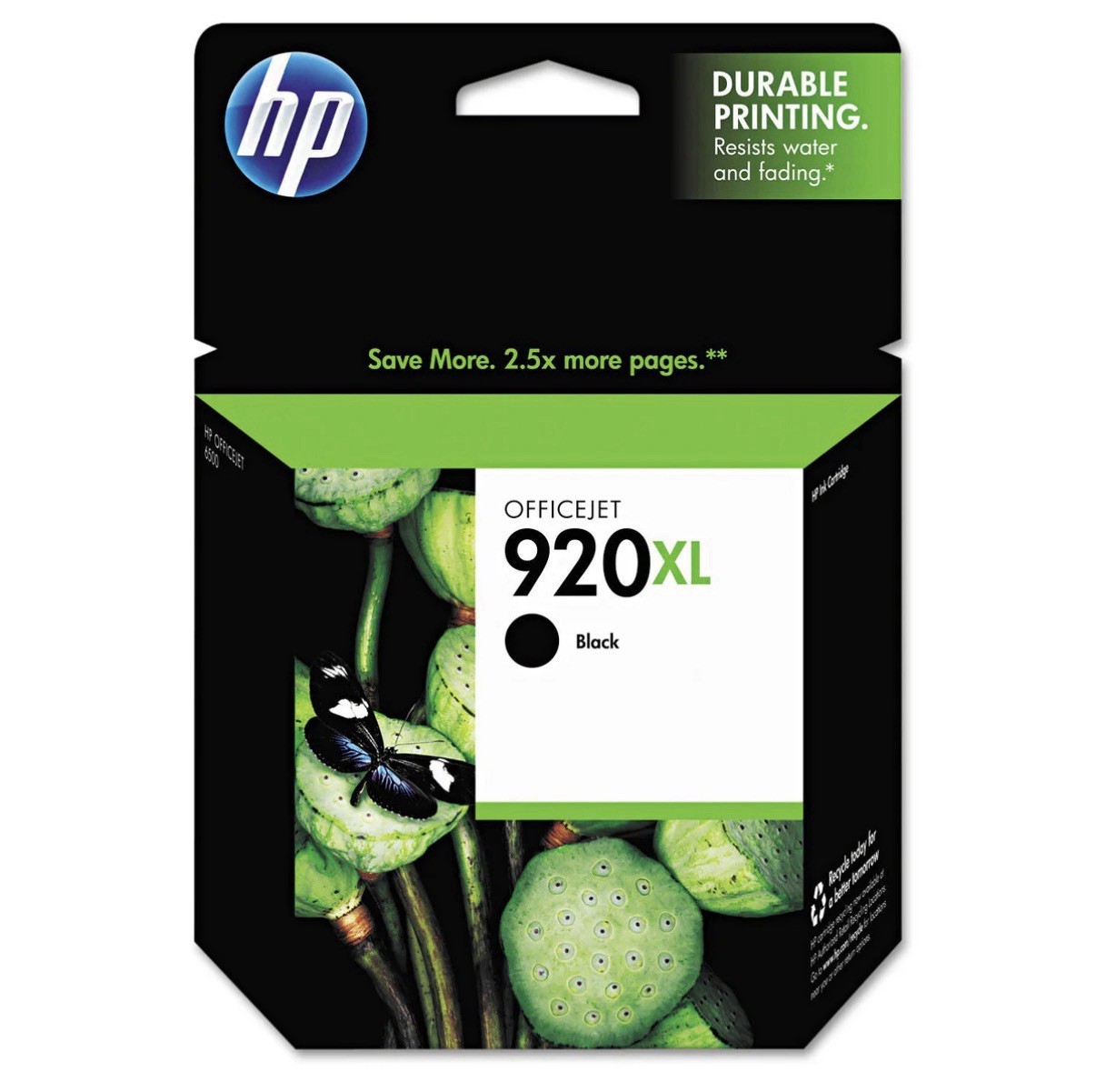 HP 920XL Black High Yield Ink Cartridge CD975AN Officejet EXP 24-26 - 2 PACK