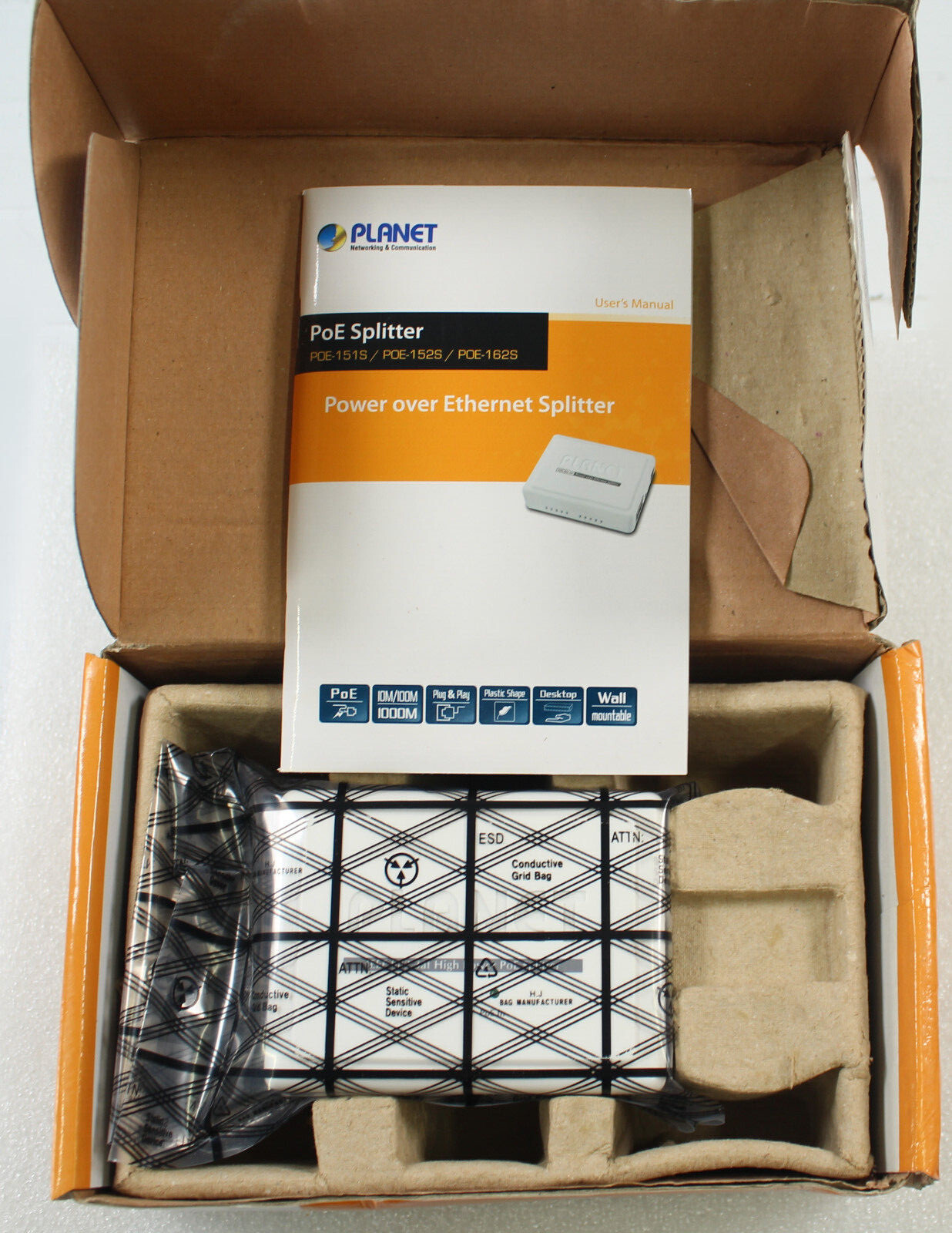 Planet POE-162S IEEE 802.3at Gb Power over Ethernet Plus Splitter (12V/24V)